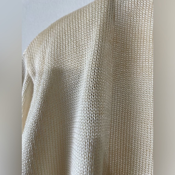 FIA ITALIA women's cardigan ivory, bow at waist SIZE M - Picture 16 of 17